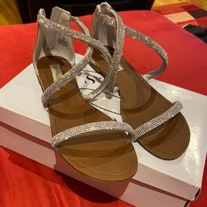 Steve Madden Zsaza Silver Sandals